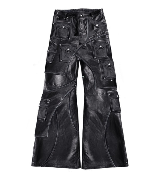 REMOTE FUNCTIONAL LEATHER PANTS/°